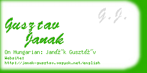 gusztav janak business card